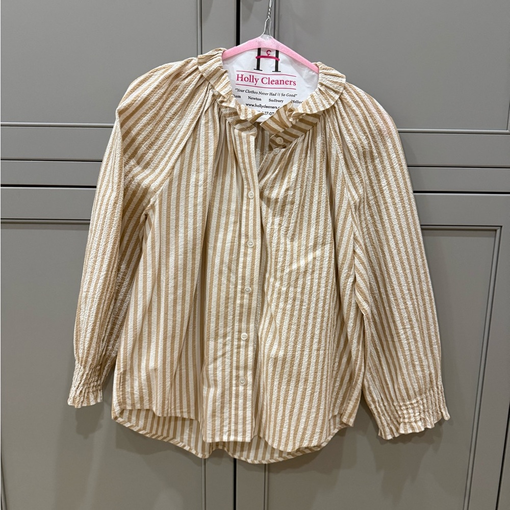 Veronica Beard Calisto Striped Blouse, Size S